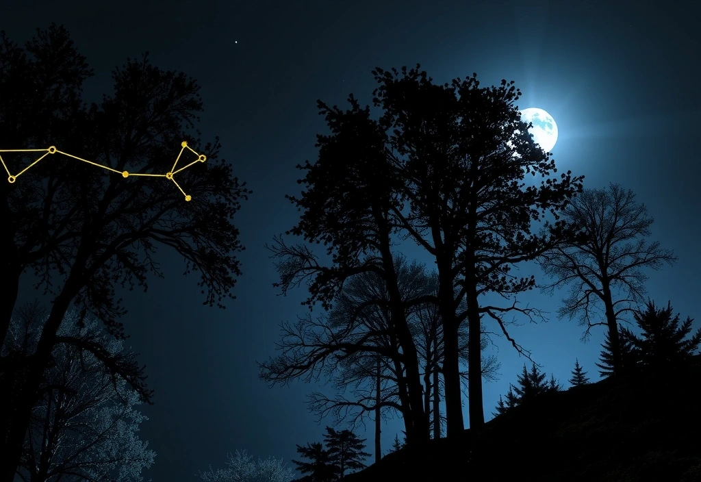 Abstrakcyjna mapa gwiazd zodiaku